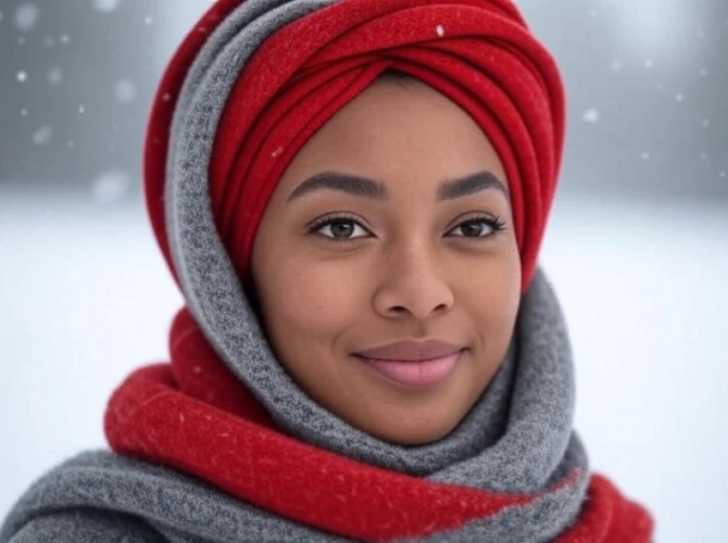 How to Wear a Winter Scarf on Your Head